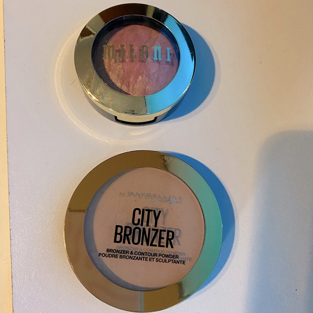 Milani blush and Maybelline bronzer